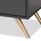 Baxton Studio Kelson Modern and Contemporary Dark Grey and Gold Finished Wood 6-Drawer Dresser 189-11576-ZORO - alternate 2